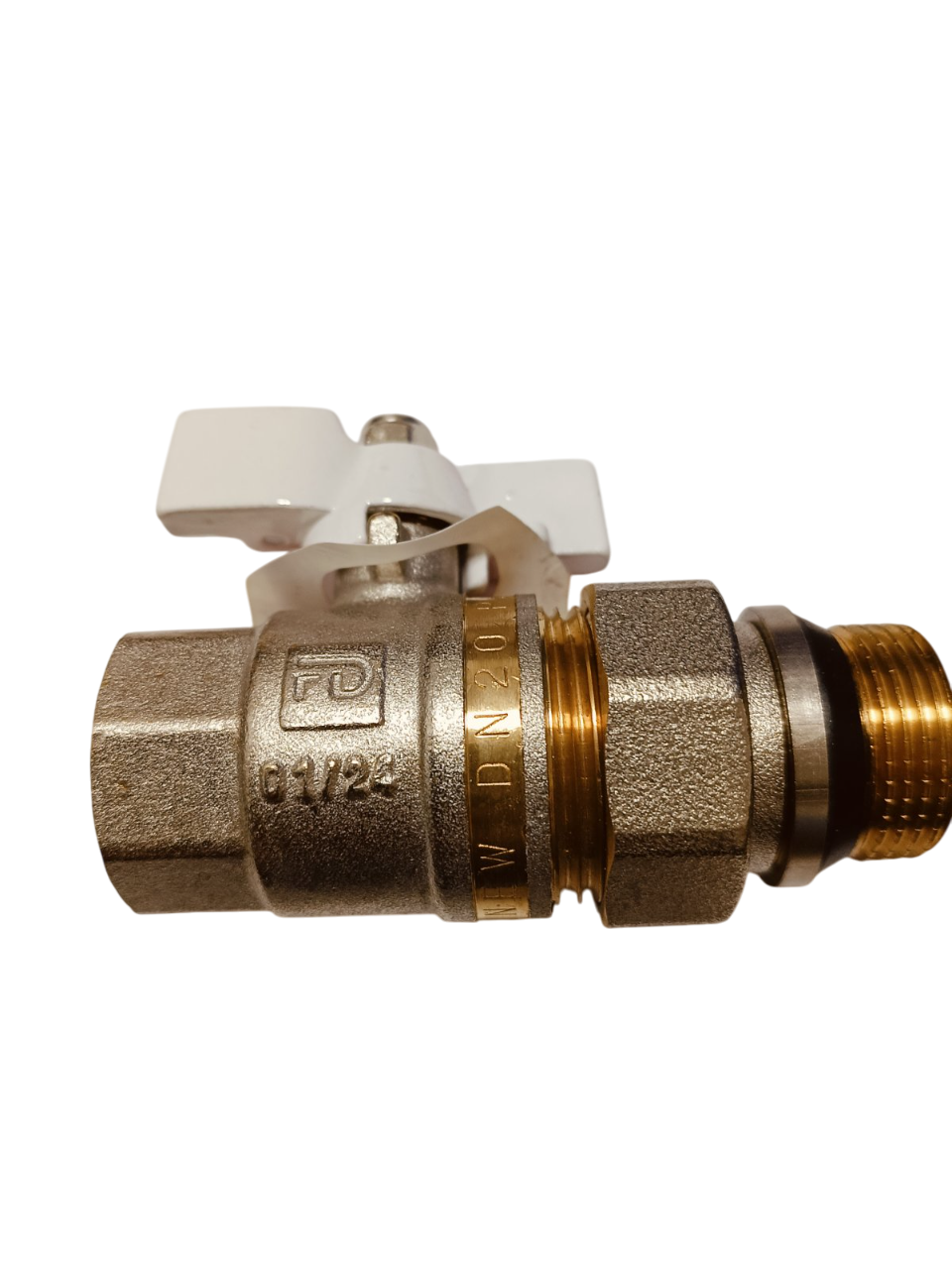 Кран шаровой со сгоном FADO S.r.l New PN40 20 ЗВ 3/4" White (KA2W)