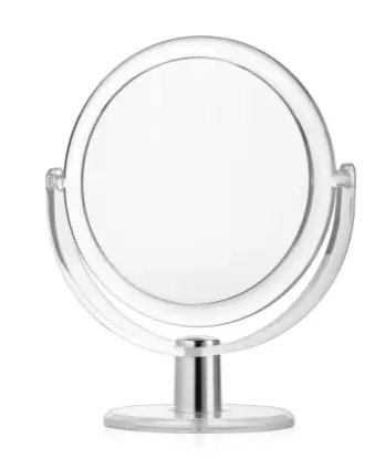 Зеркало косметическое настольное Beauty Luxury M-01 двустороннее круглое полупрозрачное с увеличением х3 12 см