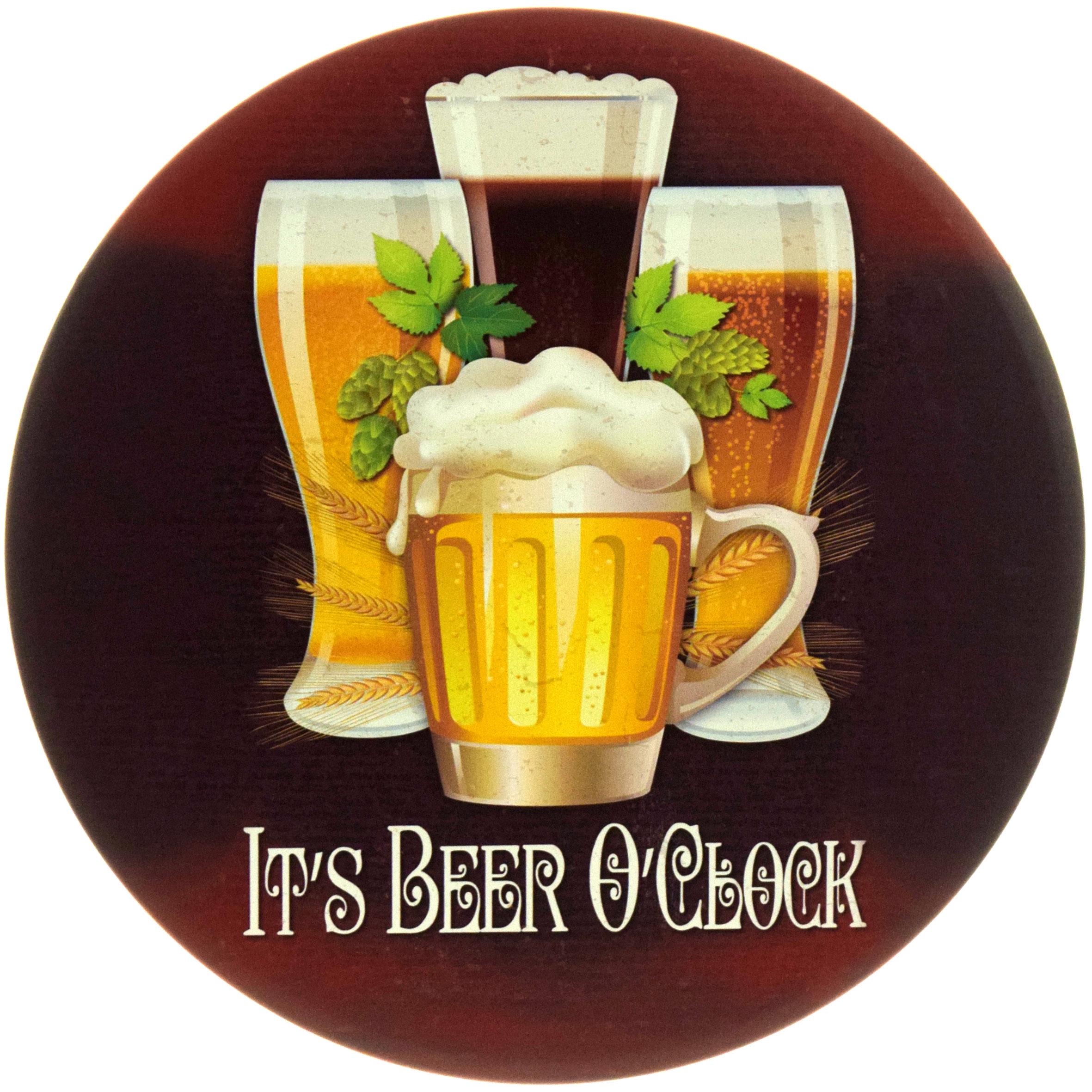 Табличка металлическая "It's Beer O'Clock" 30 см (ms-104641)
