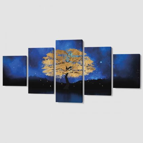 Модульная картина Gold Tree 162x80 см (MK53622)