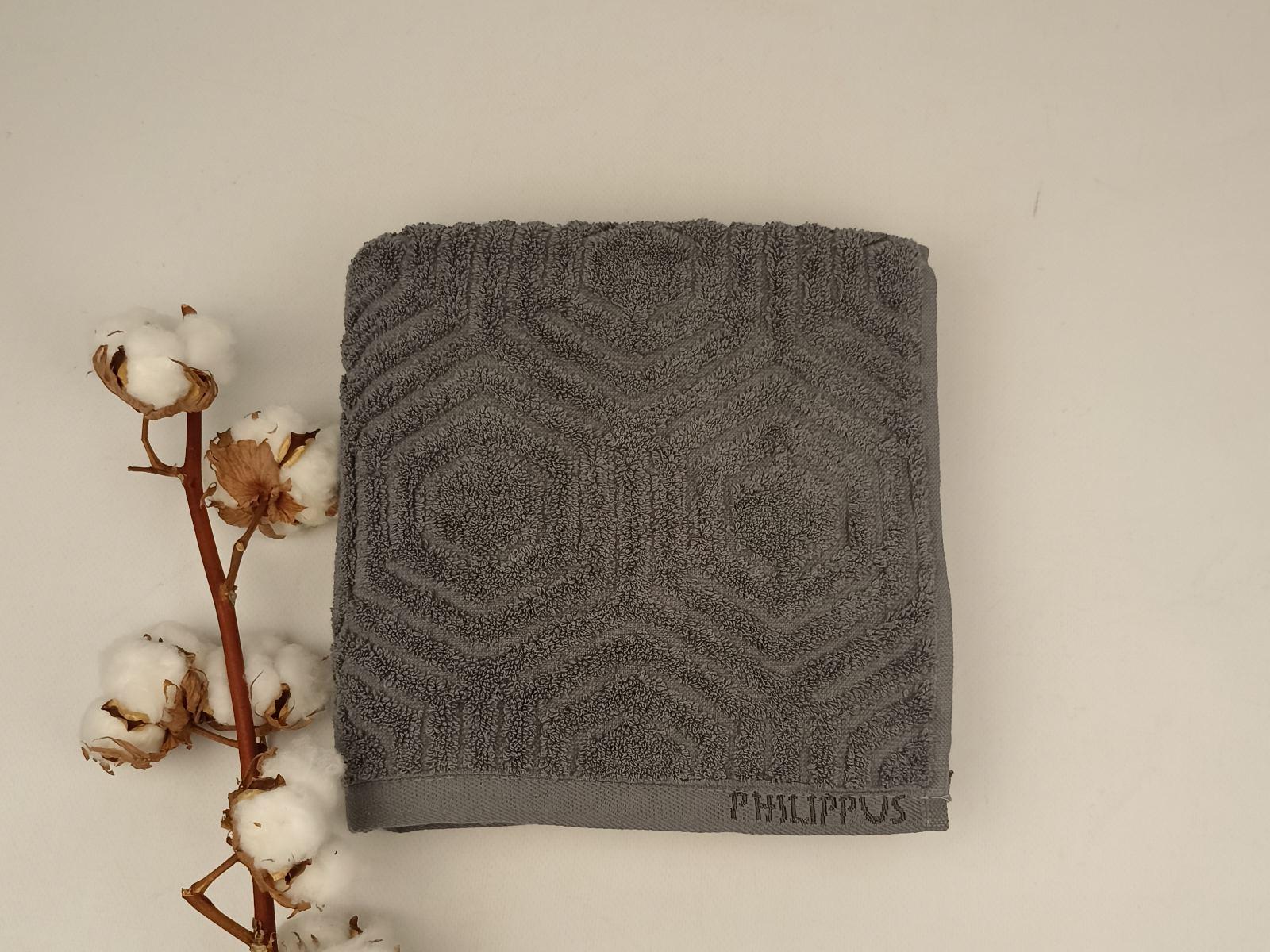 Рушник Philippus Cora Cross Cotton 50х90 см Антрацитовий (A453)