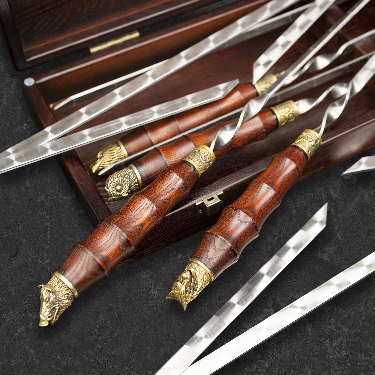 Набір шампурів у дерев'яному кейсі (2576188776) - фото 3 Набір шампурів у дерев'яному кейсі (2576188776) - фото 3