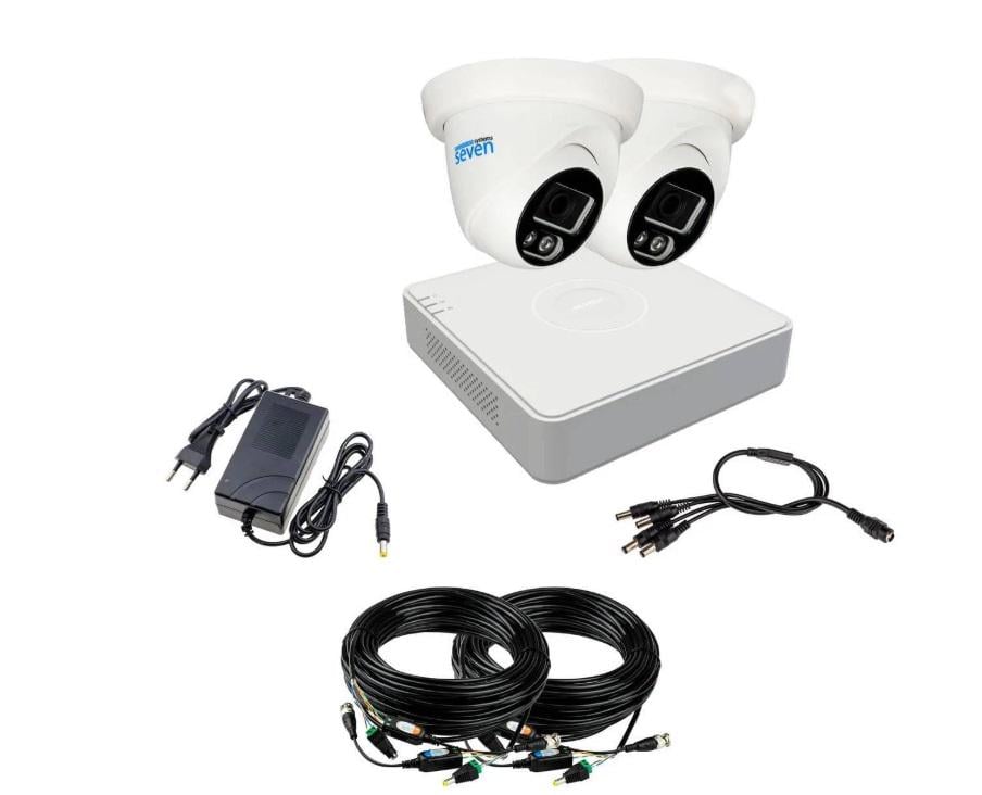 Комплект видеонаблюдения Hikvision HK-7112OW-2MP на 2 аналоговые TVI 2 Мп камеры