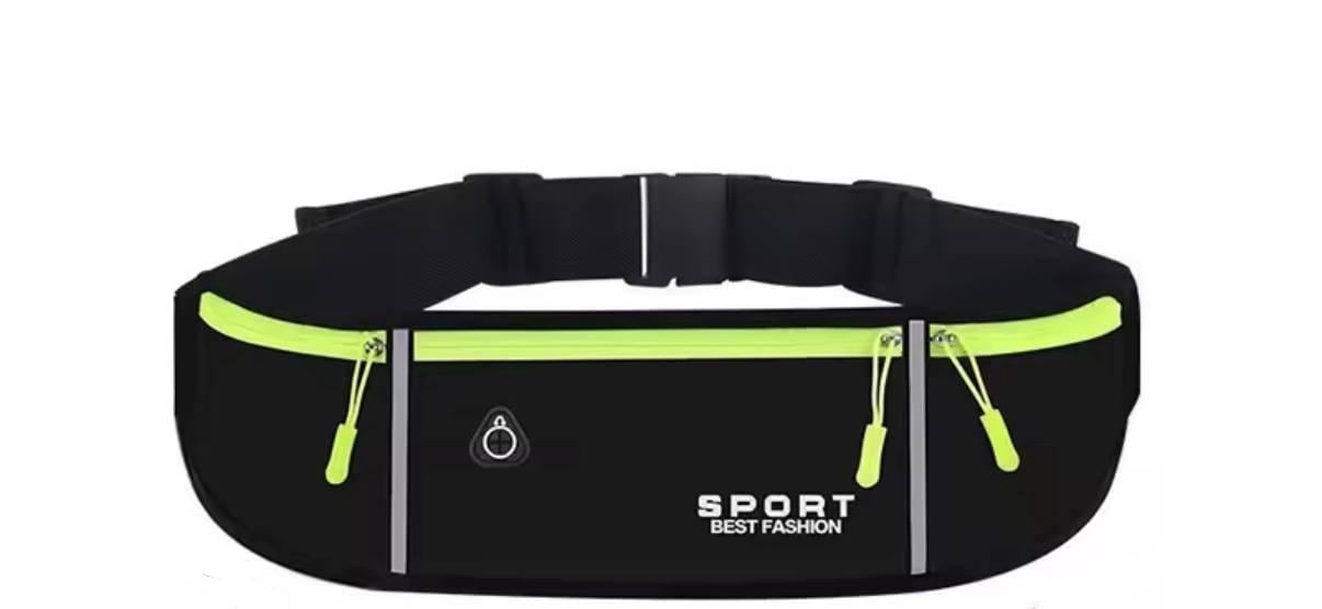 Спортивная сумка для бега на пояс RunBag с 3 карманами Black (HP050327)