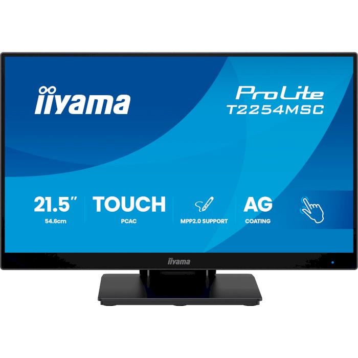 Монитор сенсорный Iiyama ProLite T2254MSC-B2AG IPS 1920x1080 100 Гц 300 кд/м2 21,5" Black (32202204)