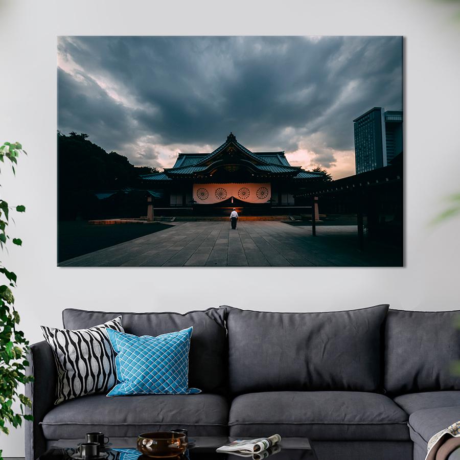 Картина город Храм Ясукуни в Токио 80x54 см (A695-1)