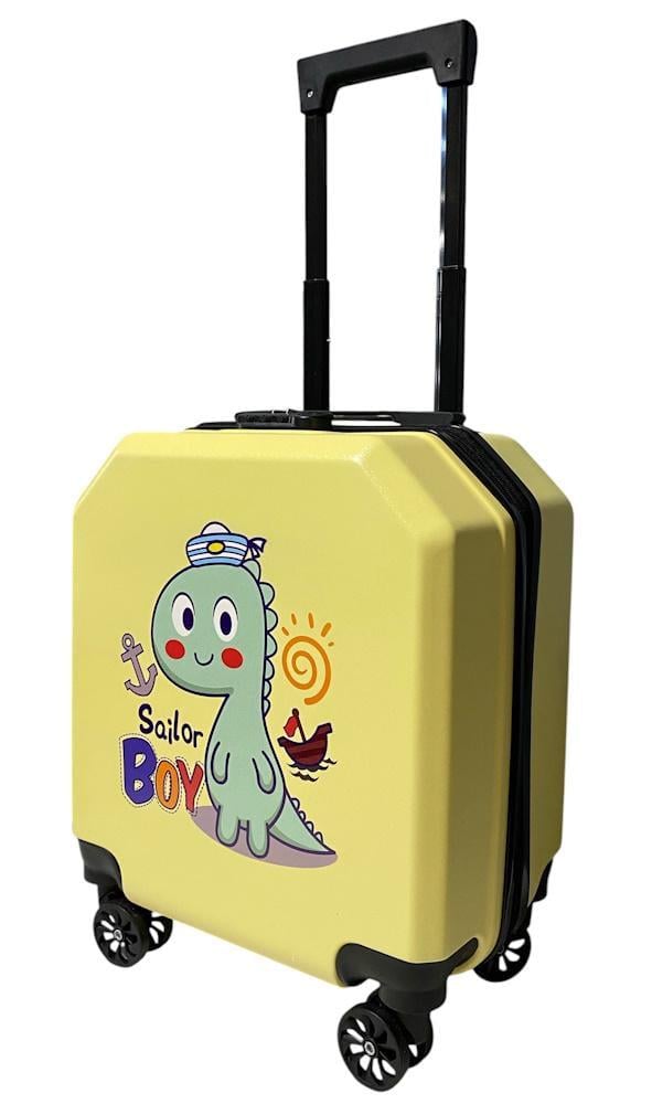 Чемодан детский D01 sailor boy мини поликарбонат-ABS XS 45x37x24 см Желтый