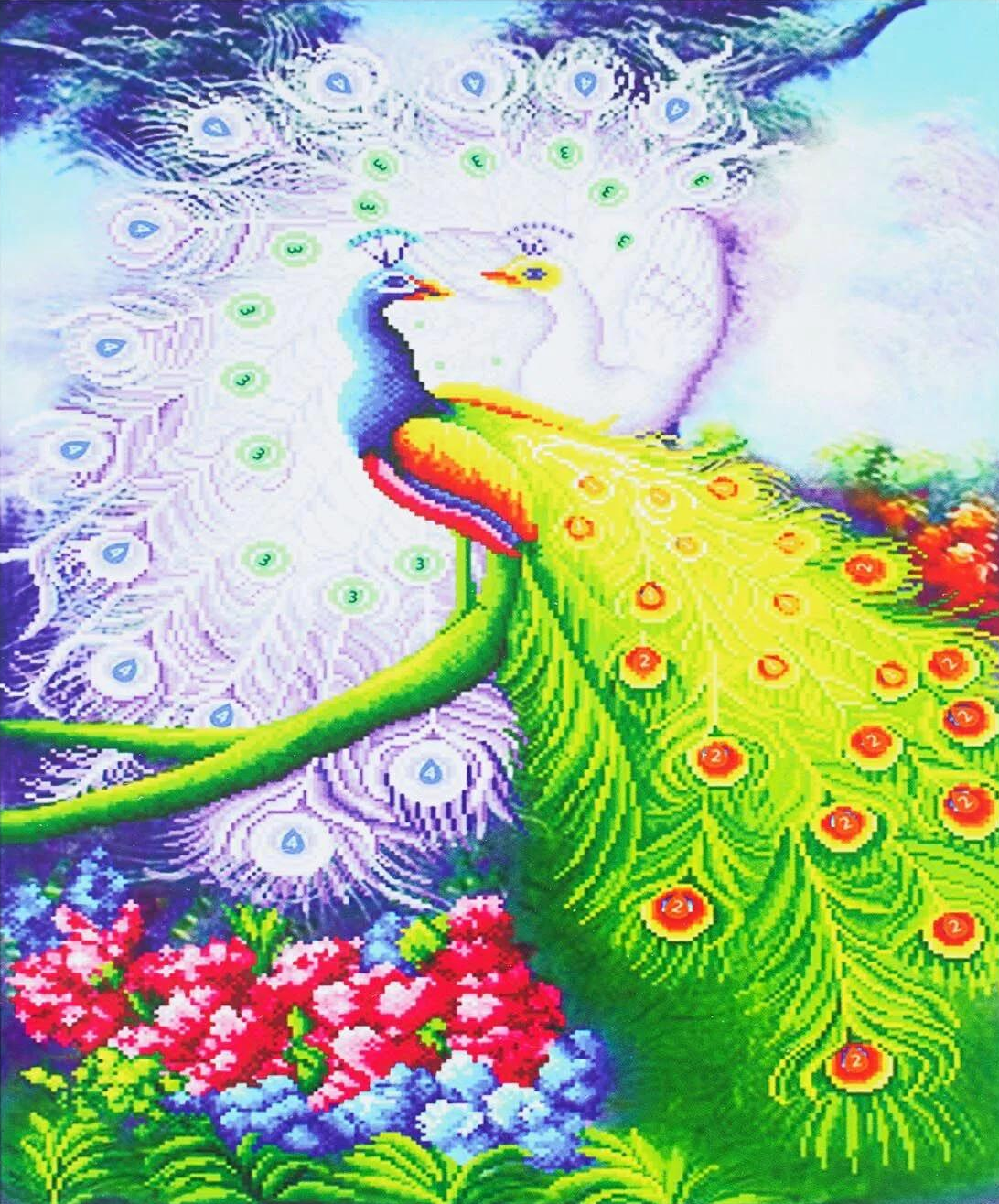 Алмазна мозаїка TK Group Мерехтливі павич GA 71947 30 і 40х50 см (146878)