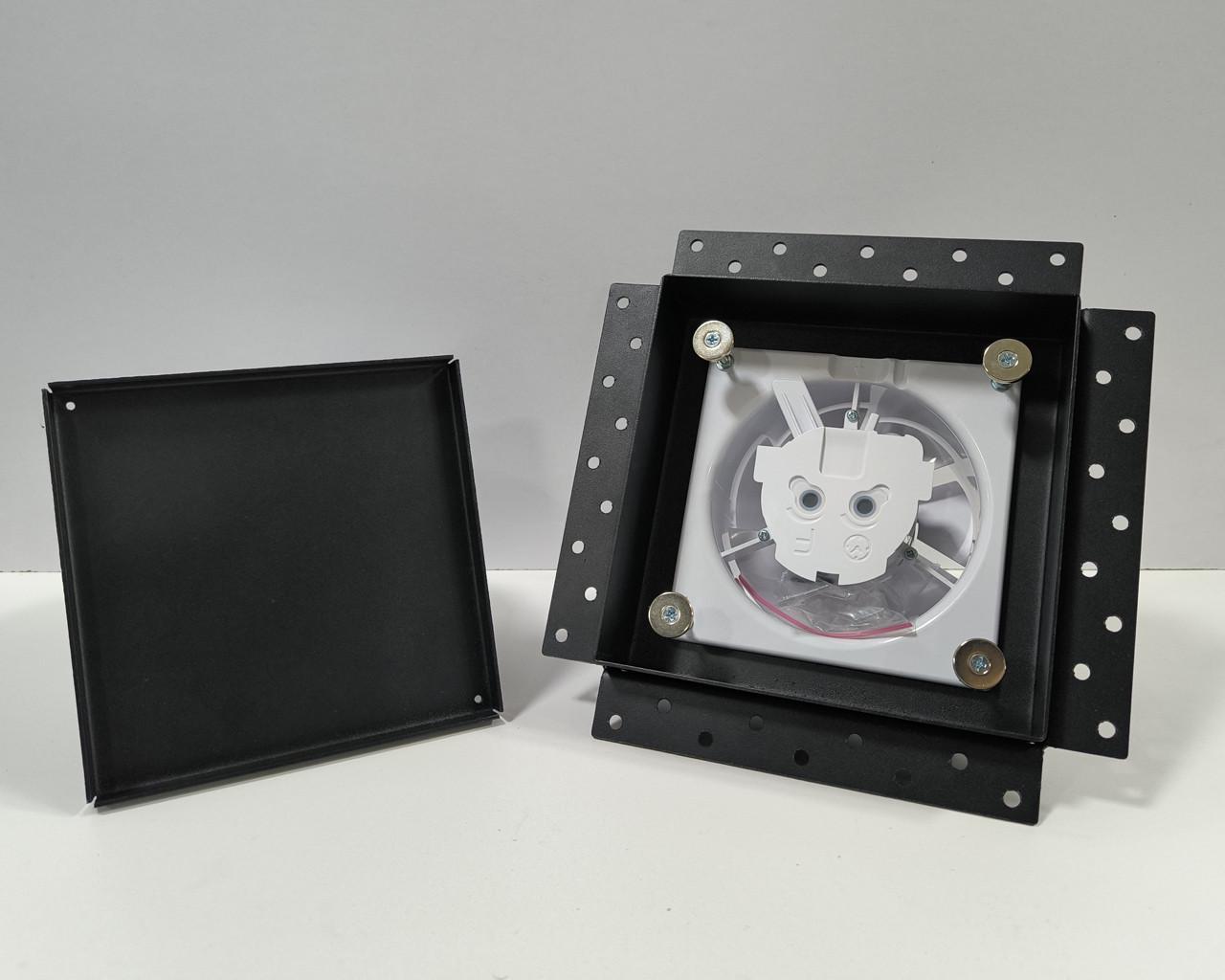 Витяжний вентилятор прихованого монтажу AirRoxy dRim 100 hs bb з таймером та датчиком вологості Чорний (100 hs BLACK) - фото 2 Витяжний вентилятор прихованого монтажу AirRoxy dRim 100 hs bb з таймером та датчиком вологості Чорний (100 hs BLACK) - фото 2