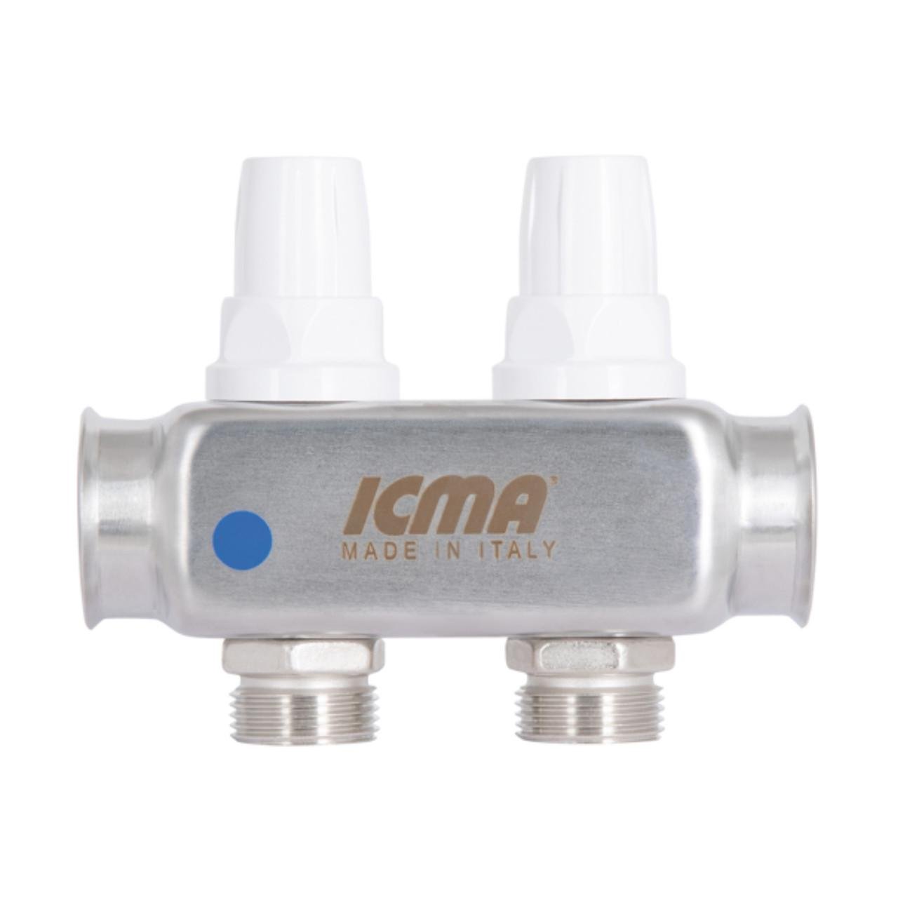 Коллектор с расходомерами ICMA №К073 нержавейка 1"х3/4" на 2 выхода (2657699427) - фото 3 Коллектор с расходомерами ICMA №К073 нержавейка 1"х3/4" на 2 выхода (2657699427) - фото 3