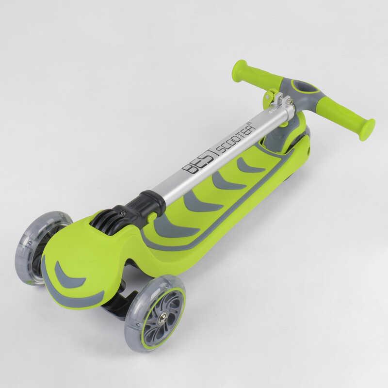Самокат триколісний Best Scooter 46987 4 колеса PU зі світлом d 12 см Салатовий - фото 5 Самокат триколісний Best Scooter 46987 4 колеса PU зі світлом d 12 см Салатовий - фото 5