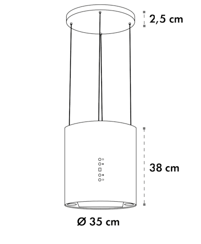 Вытяжка Klarstein Barett Island 558 м³/ч d 35 см (10032303) - фото 2 Вытяжка Klarstein Barett Island 558 м³/ч d 35 см (10032303) - фото 2