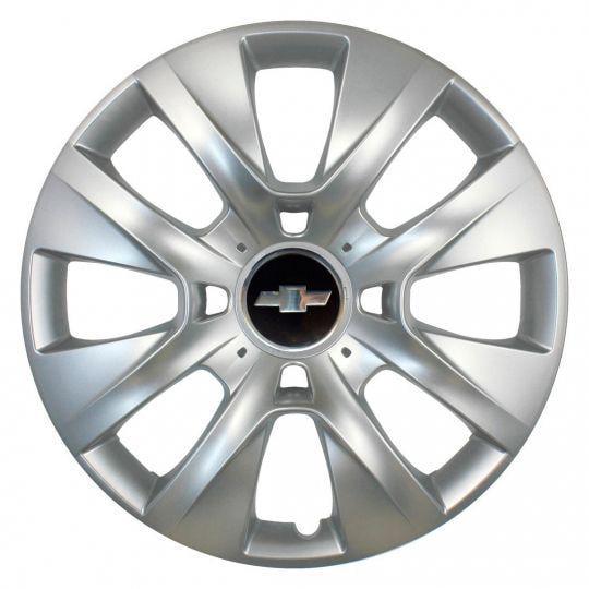 Автомобильные колпаки SKS 225 R14 с логотипом Chevrolet 4 шт. Серебристый