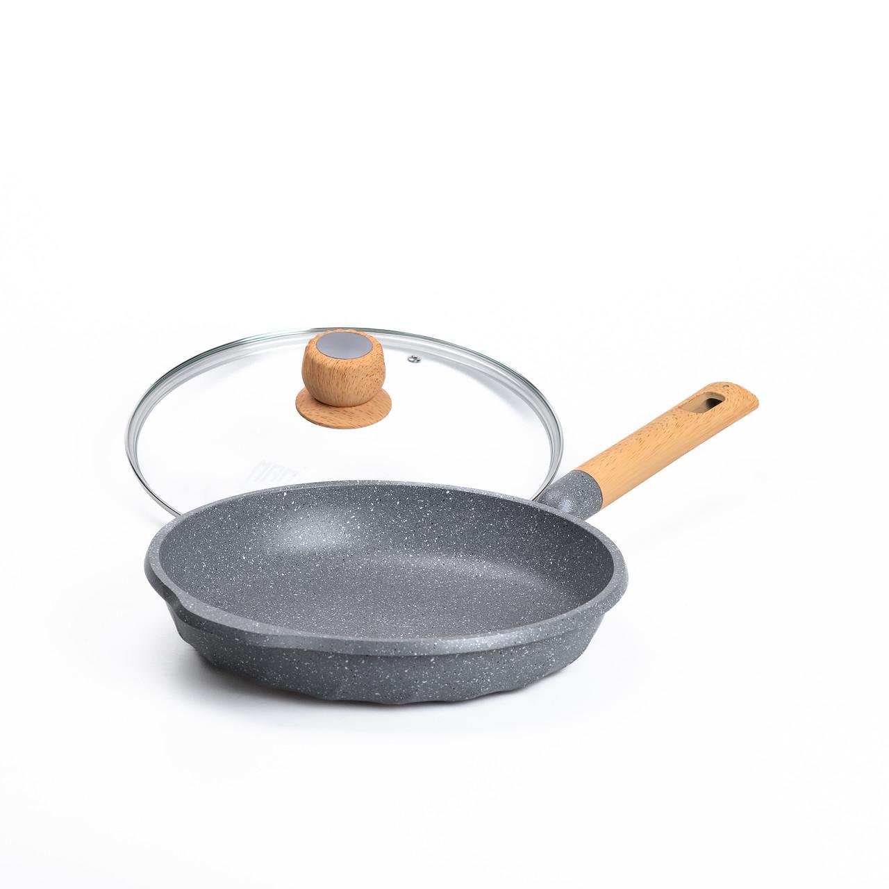 Сковорода алюмінієва MGC з мармуровим антипригарним покриттям 2,8 л 28 см Сірий - фото 5