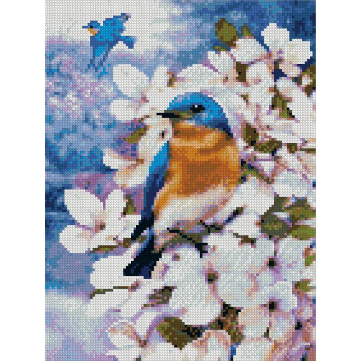 Алмазная мозаика Strateg Синички 30х40 см (Str-HX056)