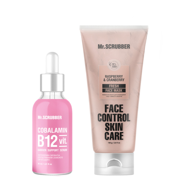 Набор косметики Mr.Scrubber маска лица Fresh Face Control Сыворотка для лица Cobalamin B12