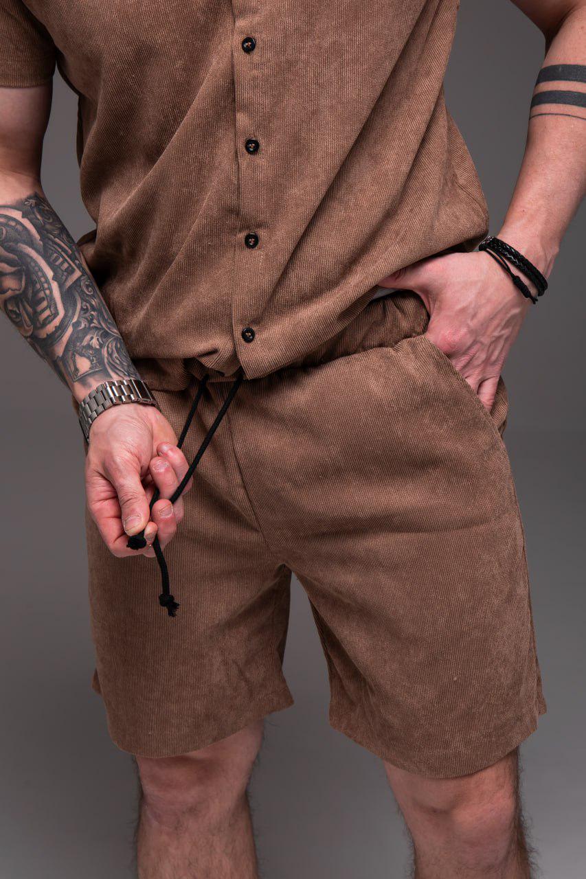 Костюм мужской вельветовый летний S Коричневый (2377/2/1) - фото 9