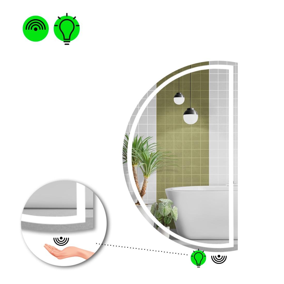 Дзеркало з LED підсвіткою Parette 1 з ІЧ вмикачем 140x70 см