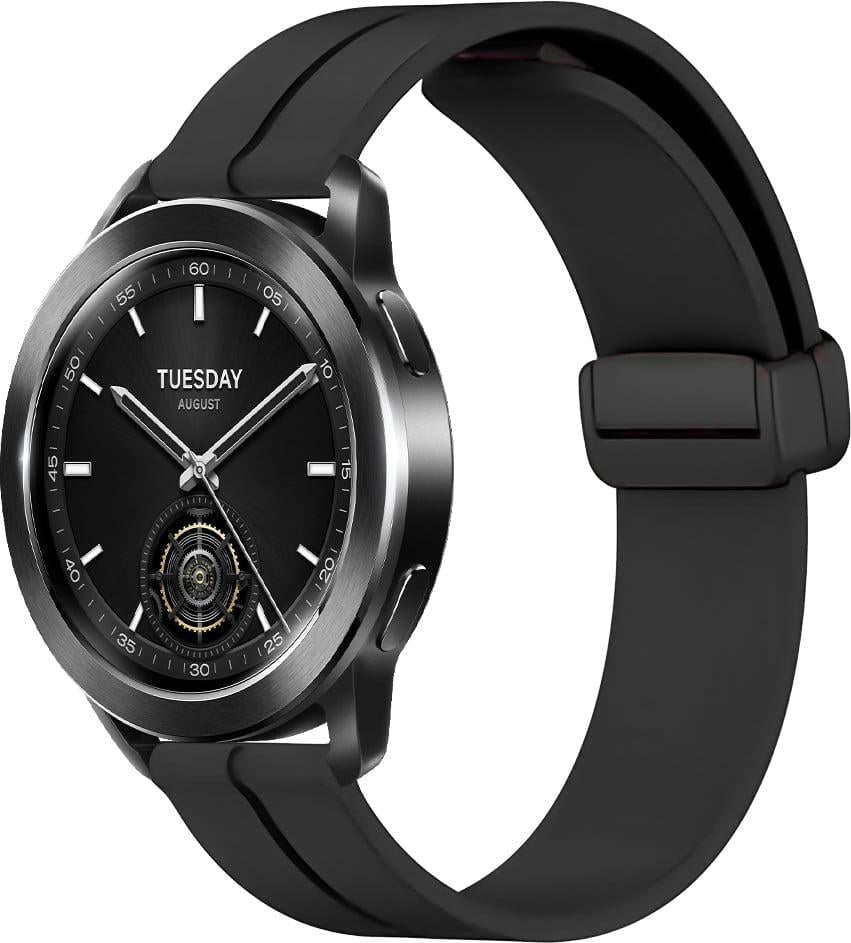 Ремінець силіконовий Rysta для Xiaomi Watch S3 Black (41853-2B)