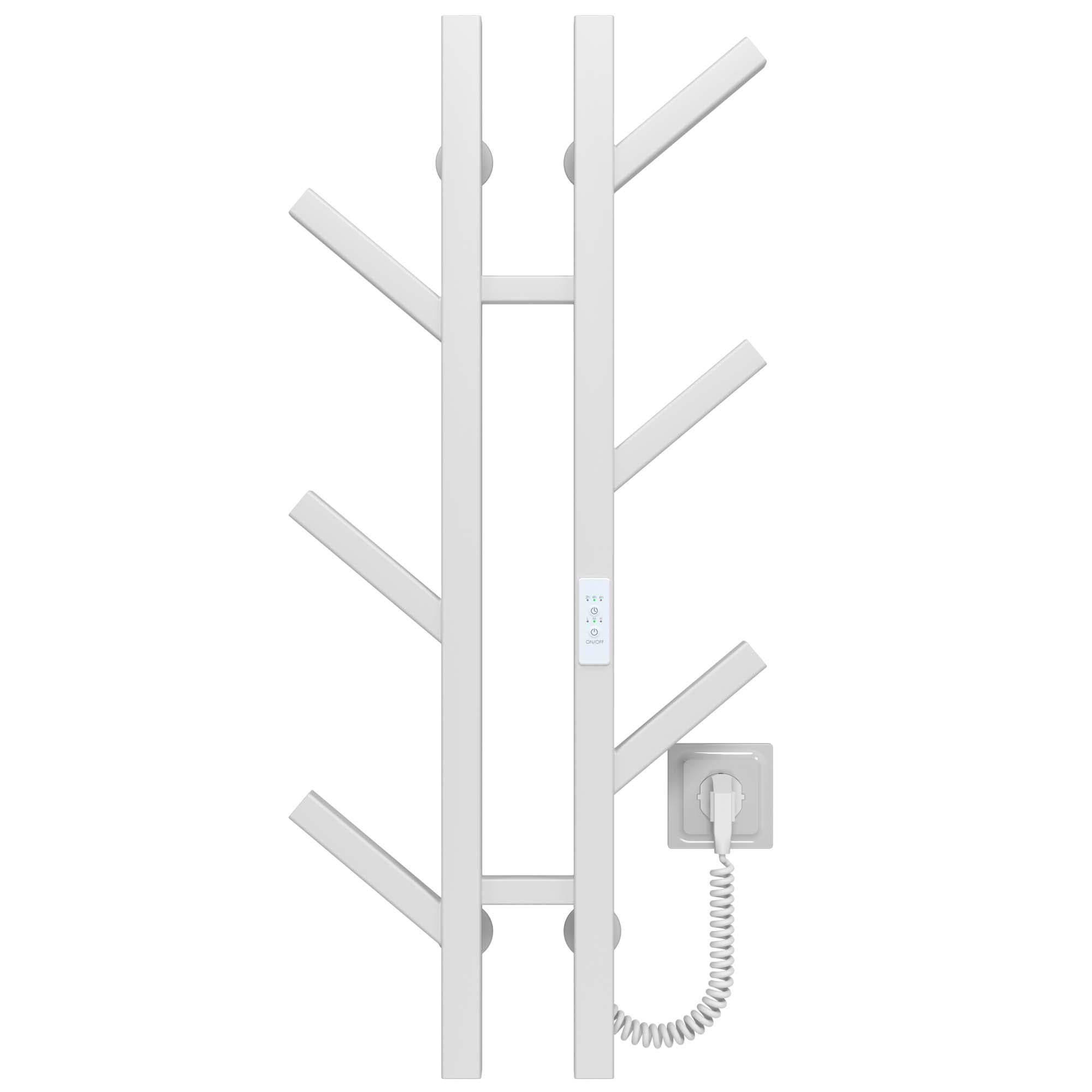 Полотенцесушитель электрический Deffi Sakura П6 WD04 правое подключение нержавеющая сталь 100х800 E мм Белый (A.SR.80.10.6.EWR4)