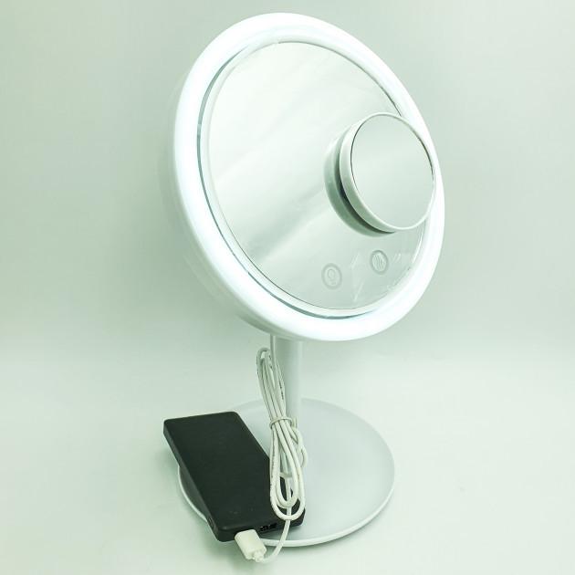 Косметичне дзеркало Cooling Beauty Mirror настільне кругле з LED підсвічуванням - фото 6