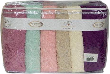 Набор полотенец Gulcan Cotton Жаккард Lux Lilyum г/м2 6 шт. Разноцветный (21582)