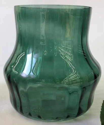 Ваза для квітів Olens Анабель d 18x19,5 см скло Зелений (102-929)