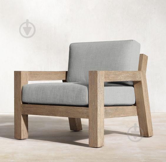 Мягкое кресло на деревянном каркасе JecksonLoft Мона Серый 0192