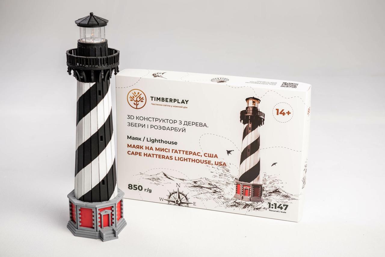 Пазл деревянный 3D Timberplay Маяк На Мысе Гаттерас США 88 деталей