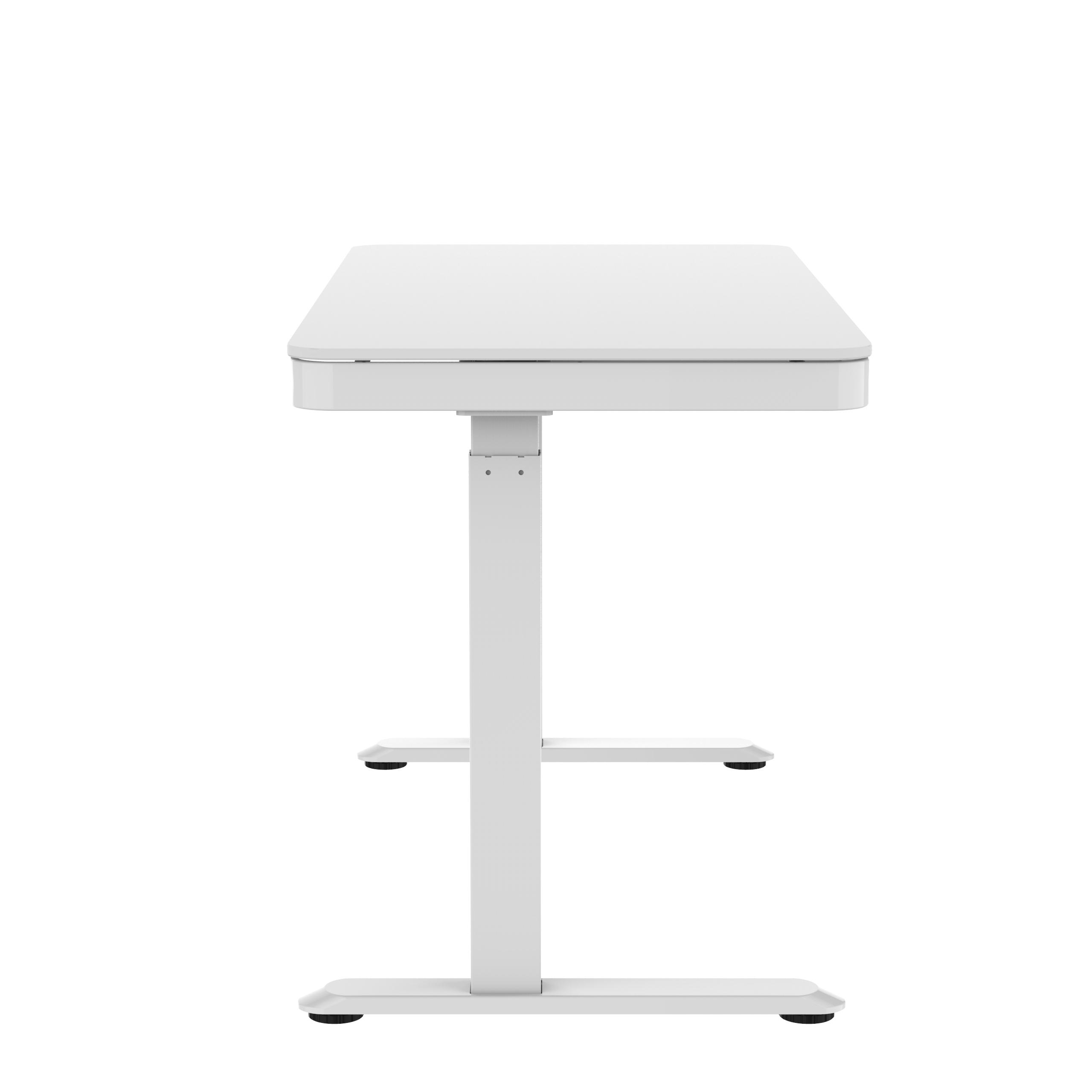 Стіл з регулюванням висоти TEHNOTABLE ALL IN ONE з ДСП стільницею та шухлядою Білий (001-09-02) - фото 2