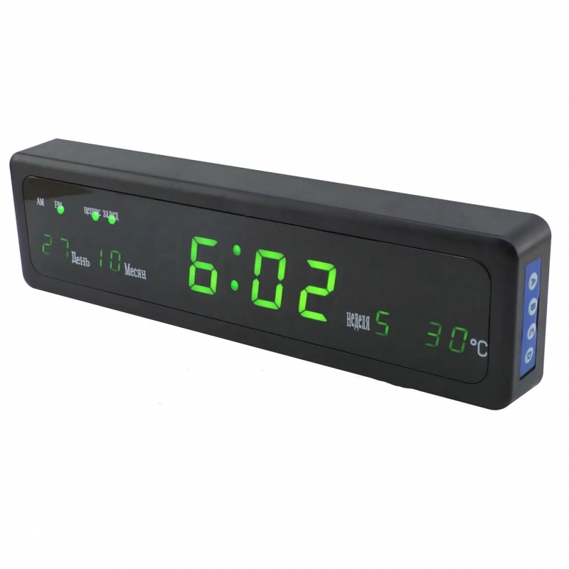 Часы настольные Caixing CX-808 датчик температуры LED Green (tf6791)