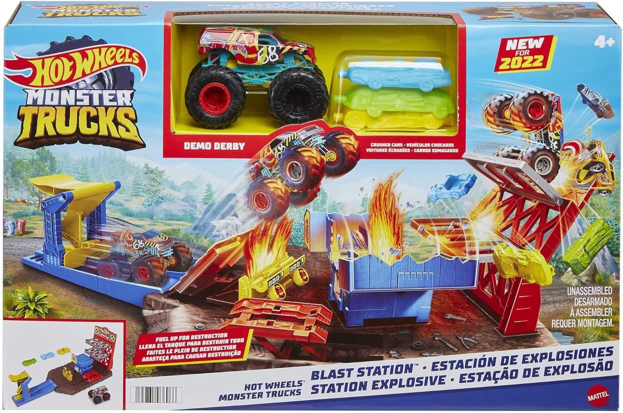 Іграшкова машинка Hot Wheels Monster Trucks Blast Station Playse Пригоди на станції (2046149157) - фото 2