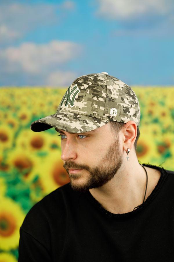 Бейсболка с вышивкой Braxton "Hoag's" унисекс Пиксель (1515)