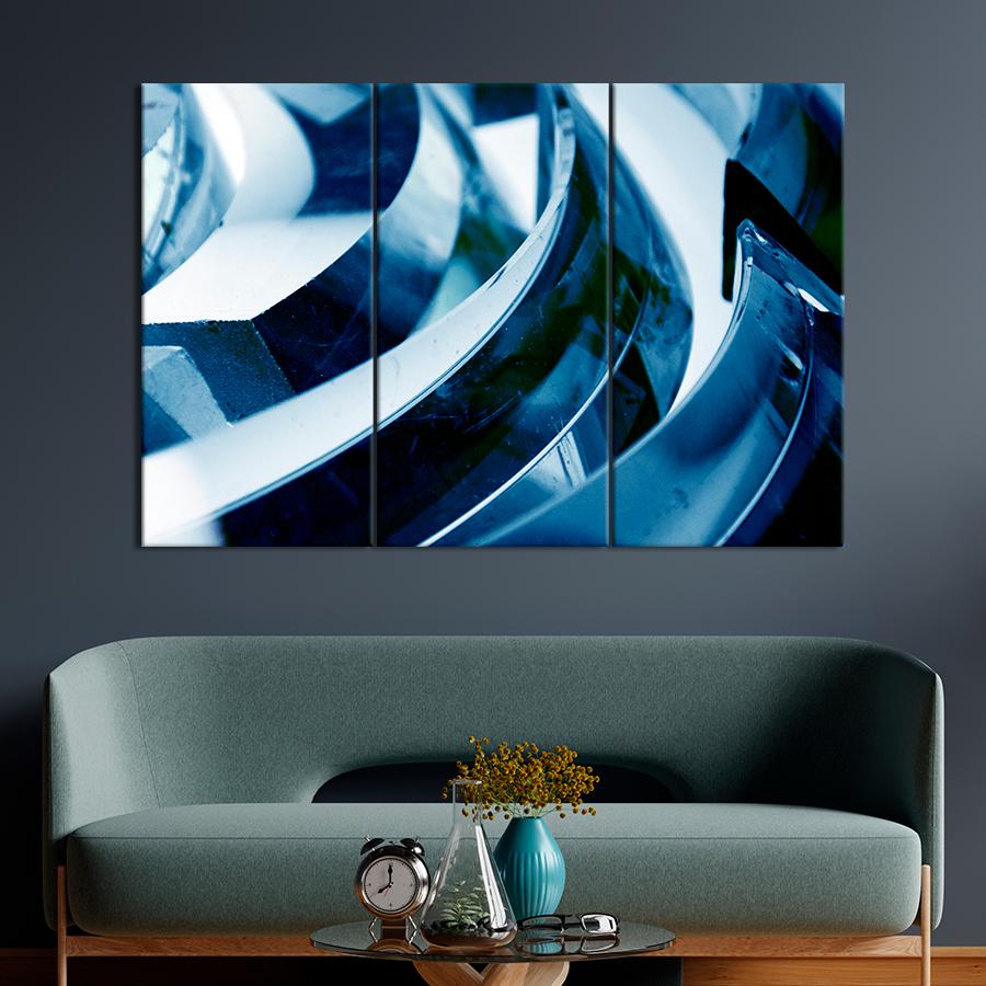 Картина Абстракция Стальная геометрия 156x100 см (A954-3)