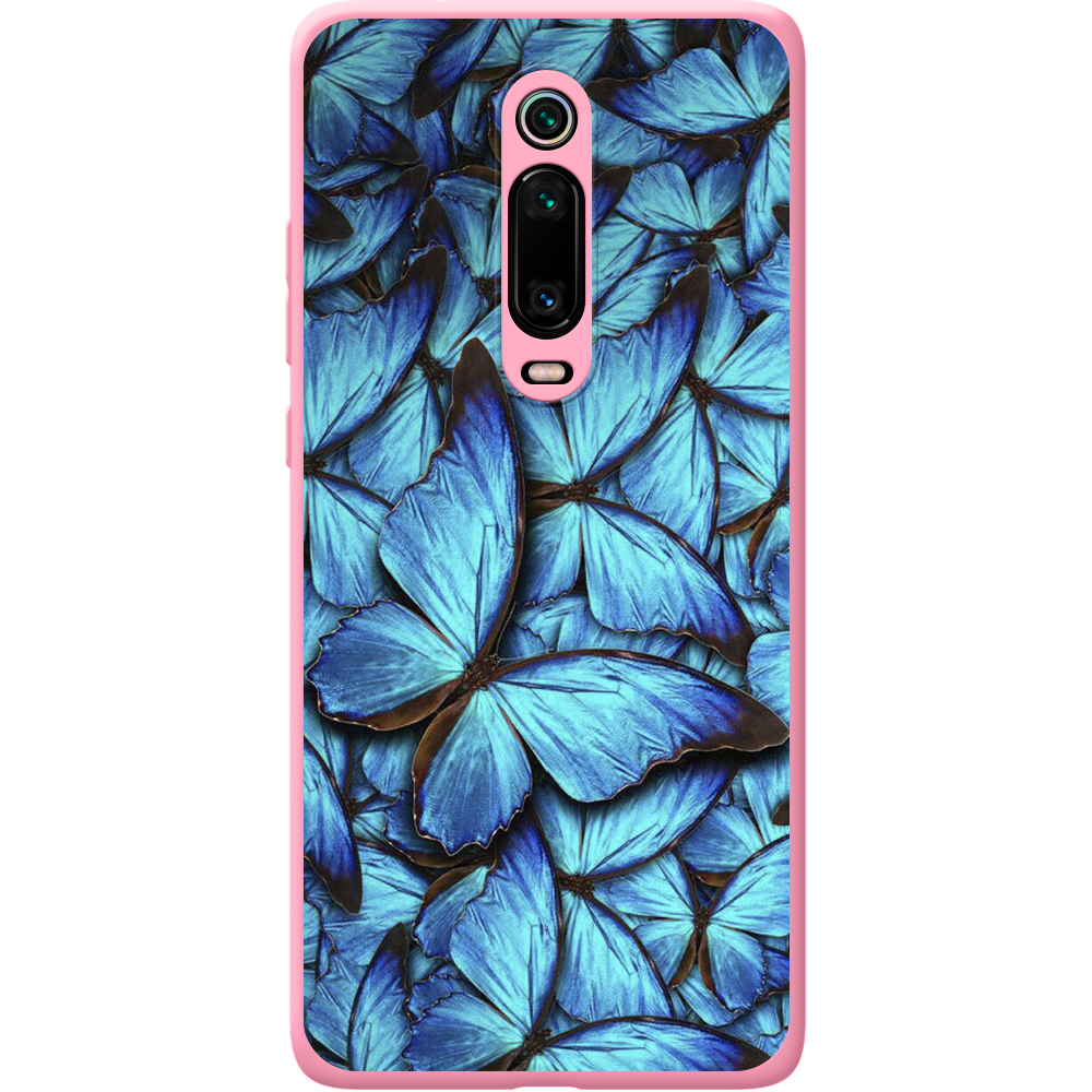 Чохол BoxFace Xiaomi Mi 9T / Mi 9T Pro Лазурні Метелики Рожевий силікон (37376-up1550-43049)