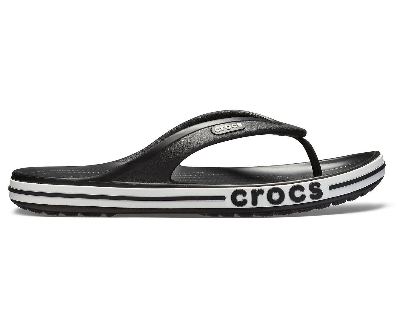 Вьетнамки Crocs Bayaband Flip M8W10 р. 41 26,5 см Black/White (205393-W)