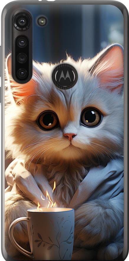 Чехол на Motorola G8 Power White cat (5646u-1940-42517) Чехол на Motorola G8 Power White cat (5646u-1940-42517)
