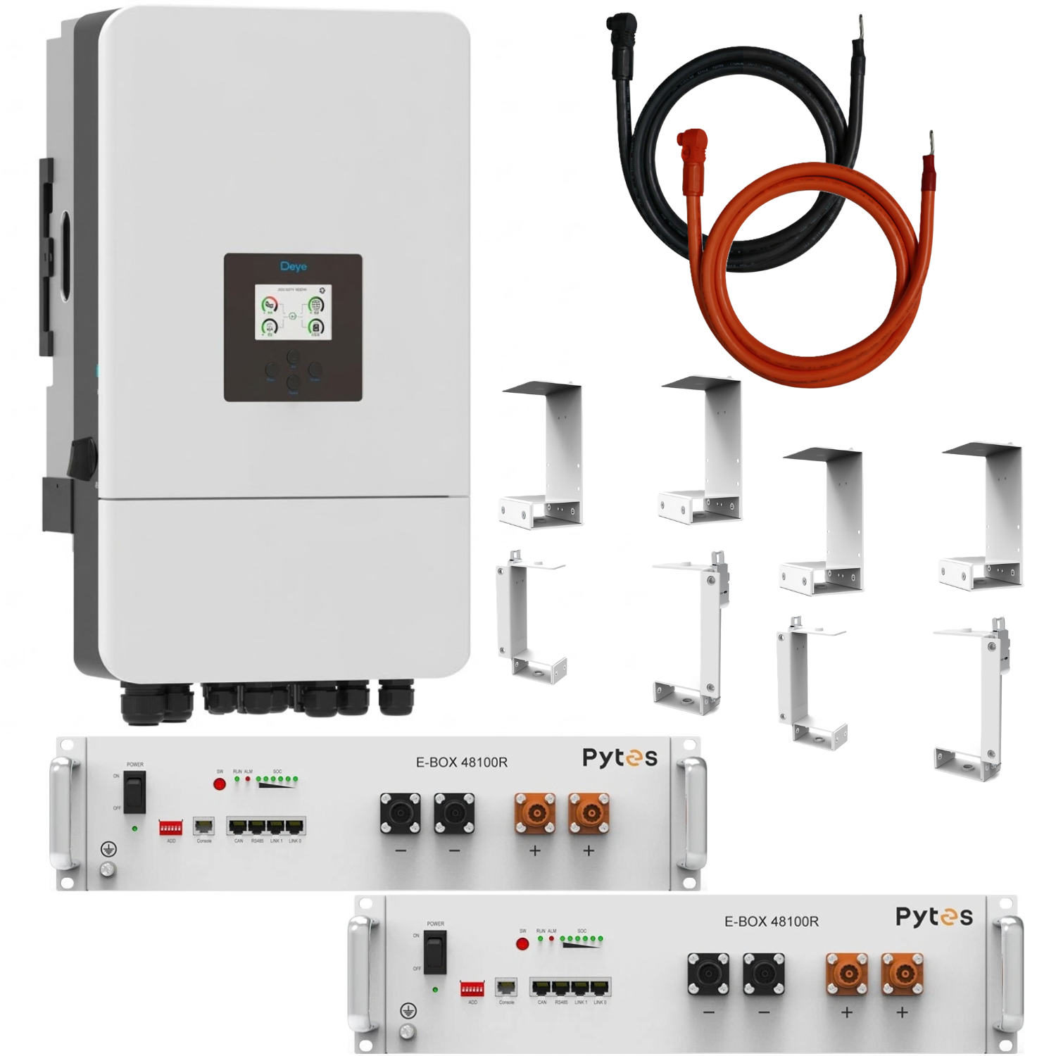 Комплект автономного энергоснабжения Deye SUN-8K-SG05LP3-EU 8 кВт 3 фази и Pytes E-BOX-48100R TE+ 2 шт. 5,12 кВт/год LiFePO4