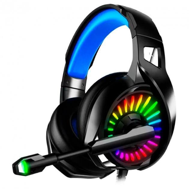 Наушники игровые XO GE-03 с микрофоном и LED RGB подсветкой проводные Black (GE-03)