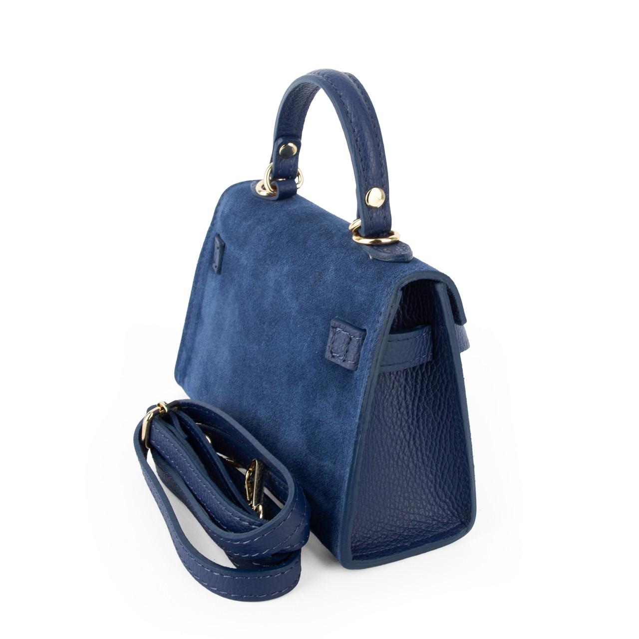 Сумка женская замшевая Virginia Conti 04011 Темно-синий (2765513996) - фото 5 Сумка женская замшевая Virginia Conti 04011 Темно-синий (2765513996) - фото 5