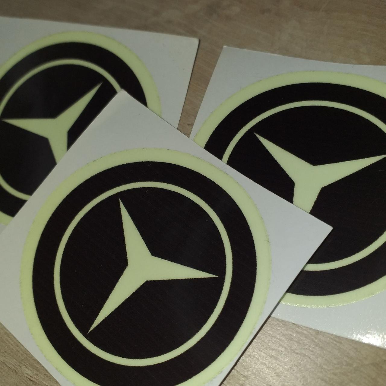 Наклейка с логотипом Mercedes-Benz d 7 см 3 шт. (KG-10929) - фото 3