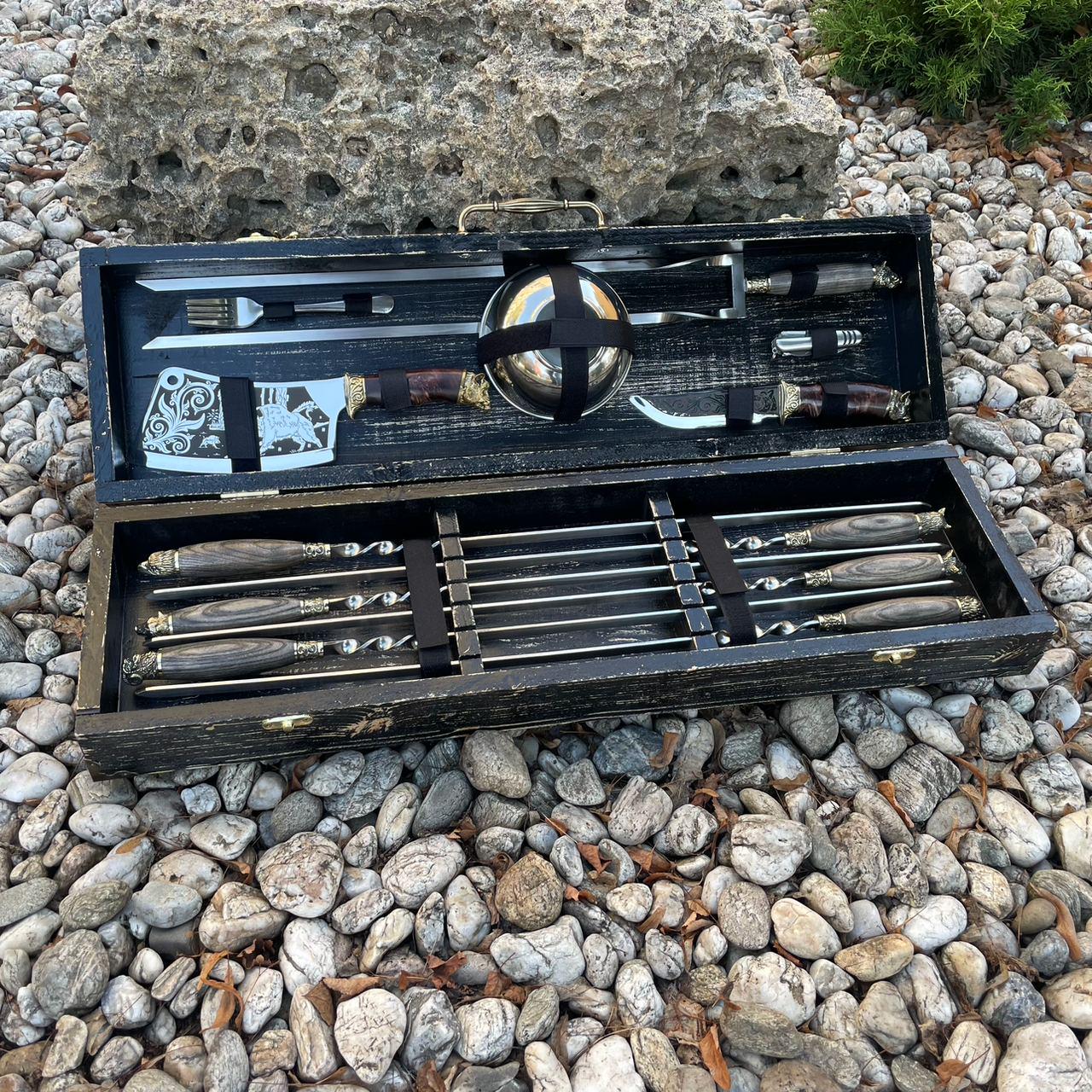 Набор шампуров Premium Lux-17 в кейсе (Premium Lux-17)