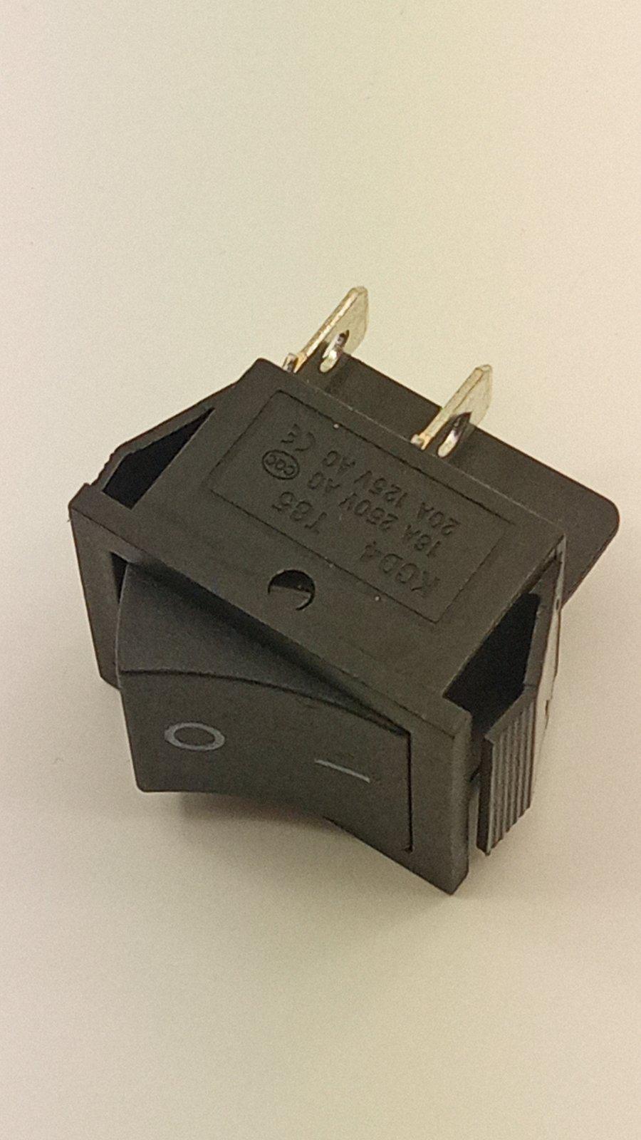 Переключатель клавишный KCD2-201 4pin ON-OFF 6A/250VAC Черный (31194)