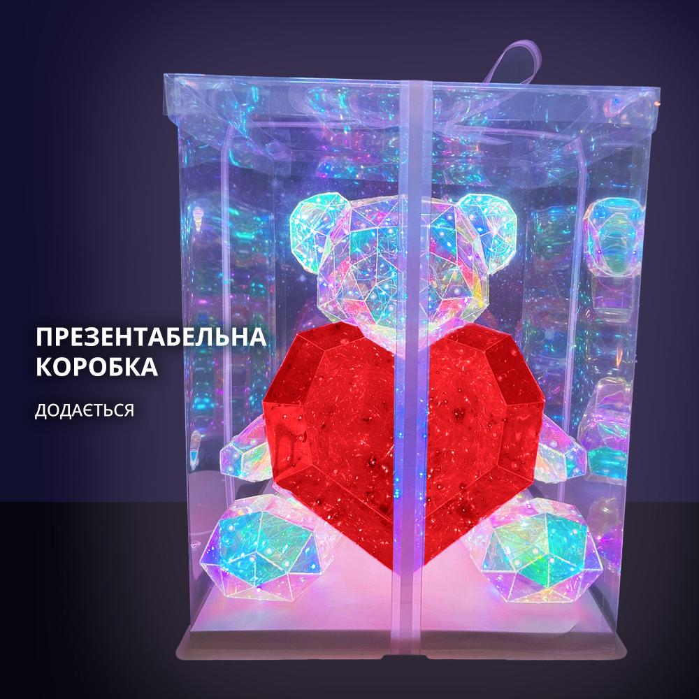 Нічник світлодіодний Bear's Heart Рожевий/Червоний (01076-01) - фото 4