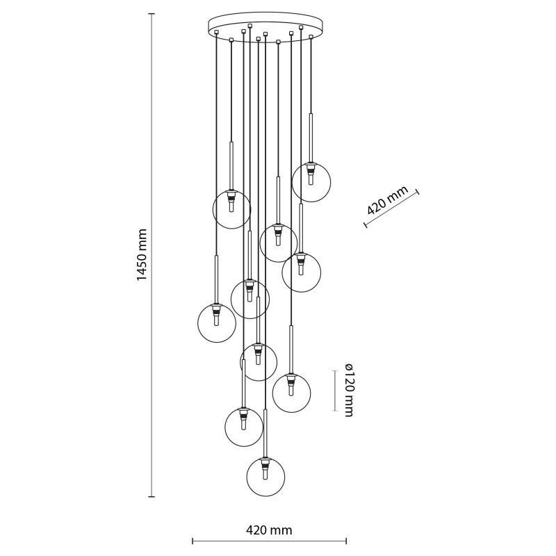 Подвесной светильник NILOS 10 Black/Gold (5944) - фото 2