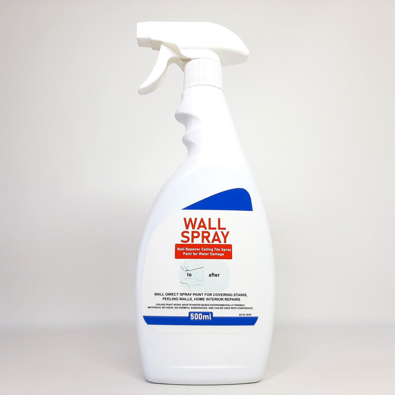 Фарба-спрей для стін і стелі Wall Spray без запаху для усунення плям і пошкоджень 500 мл (X-2141) - фото 1