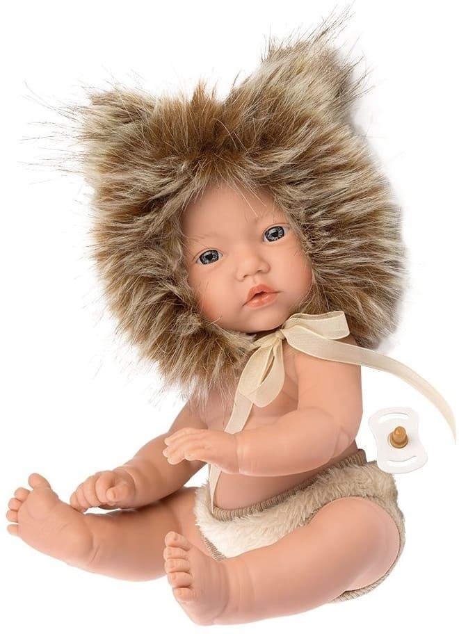 Кукла llorens mini baby lion виниловая новорожденный малыш львенок анатомическая девочка в подарочной упаковке 30 см