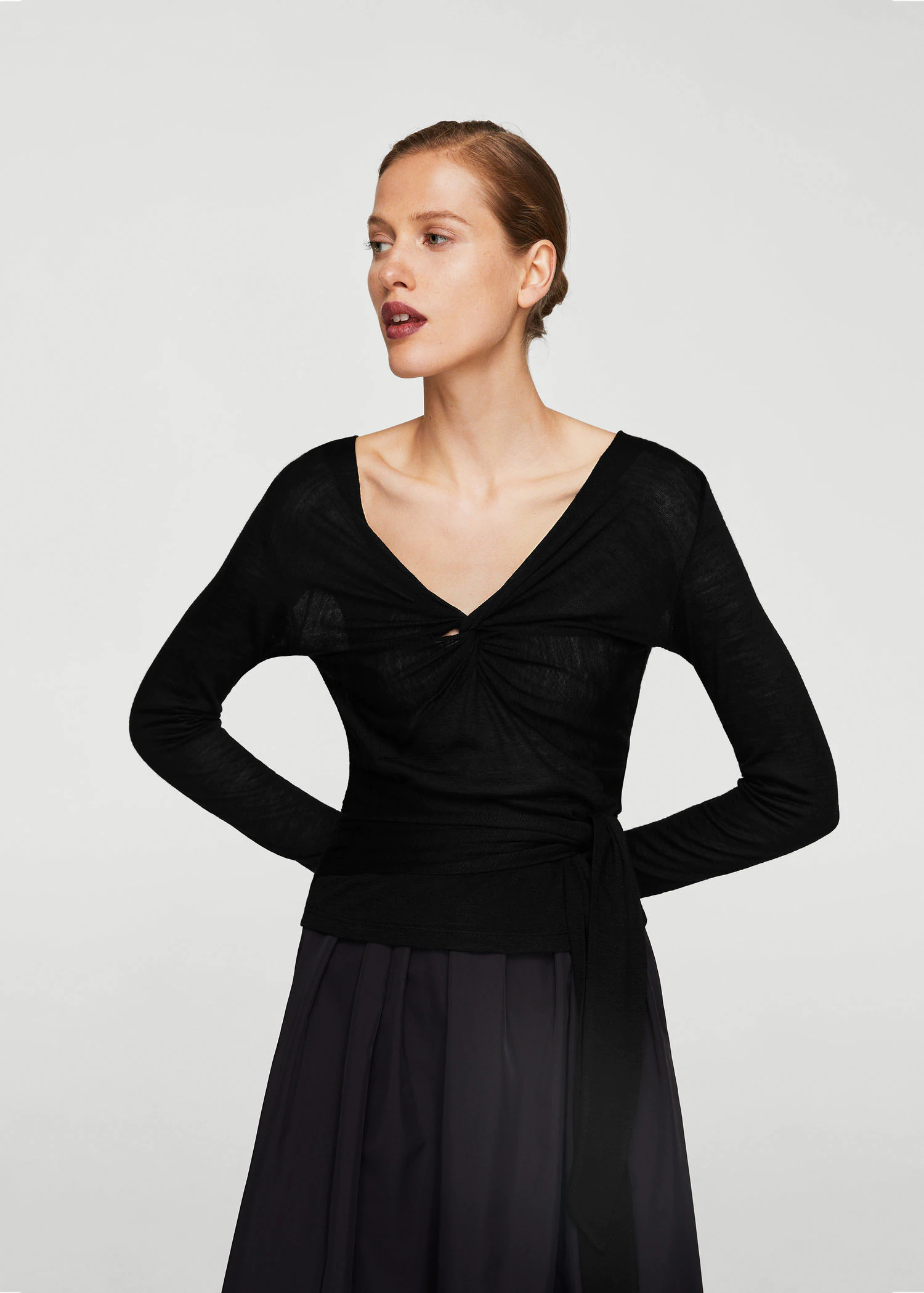 Блузка Mango M Черный (2000001058534)