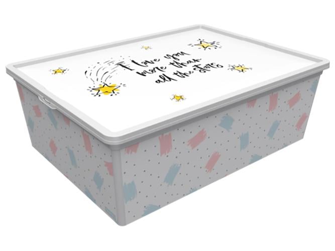 Контейнер с крышкой Qutu Trend Box 25 л Cute Sky (MLM-TREND-BOX-S-K-CUTE-SKY-25L_)