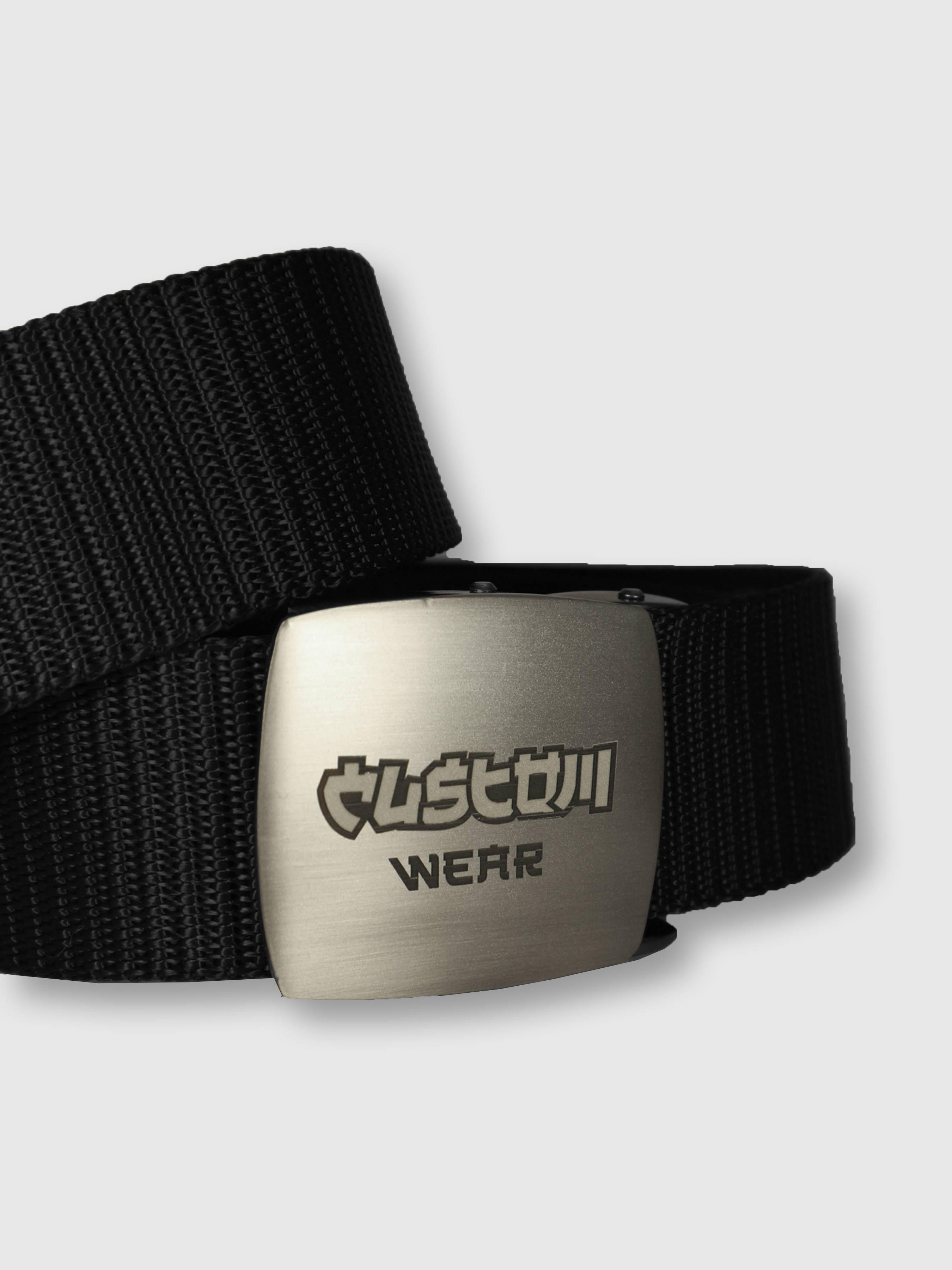 Ремень Custom Wear с металлической бляхой с гравировкой Черный (12010) - фото 2